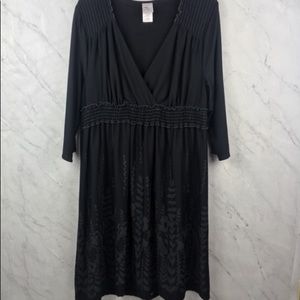 Casual Black midi dress